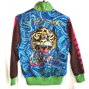 Ed Hardy New York City Graffiti Zip Track Jacket